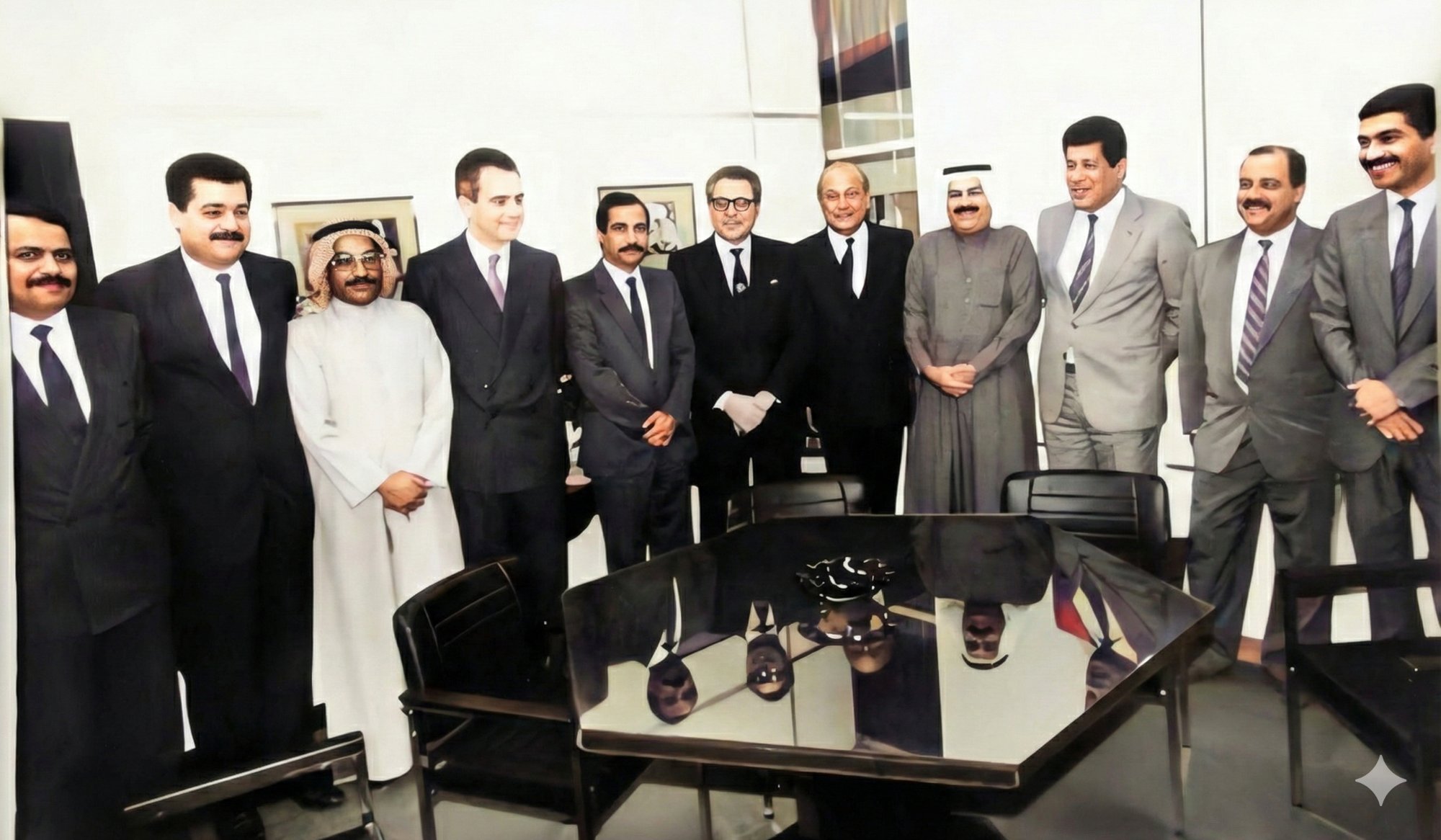 Salman Abdulla Sahwan in business meeting - Sahwan Law firm history